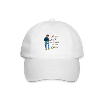 Ich bin 8 - Jungen Gitarrist - Baseballkappe - Weiß/Weiß - Vorne
