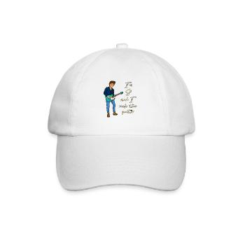 I'm 8 - Young Guitarist - Baseball Cap - white/white - Front
