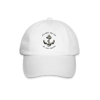 La mer, ma vie - Casquette classique - blanc/blanc - Devant