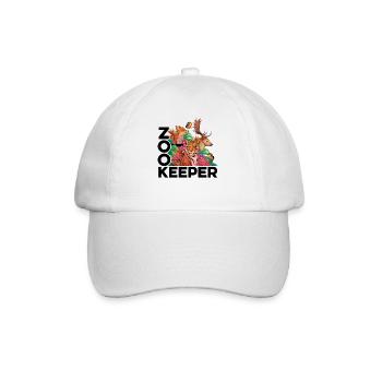 Retro Graphic Animal Keeper Zoo Keeper Animal Love - Baseballkappe - Weiß/Weiß - Vorne