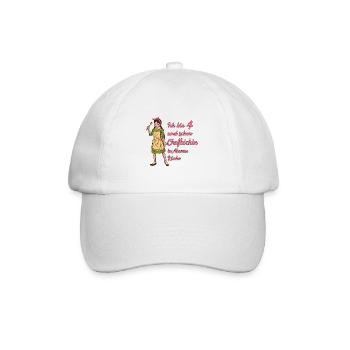 Ich bin 4 - Mädchen Koch - Baseballkappe - Weiß/Weiß - Vorne