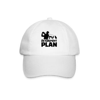 Ruhestand Golf Golfen Sport Sportlich Rente - Baseballkappe - Weiß/Weiß - Vorne