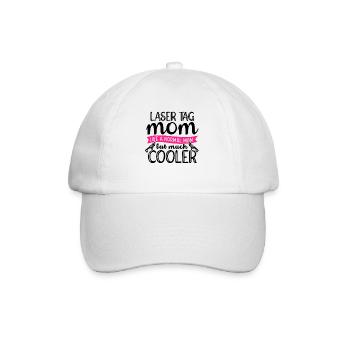 Im A Laser Tag Mom Just Like A Normal Mom Except M - Baseballkappe - Weiß/Weiß - Vorne