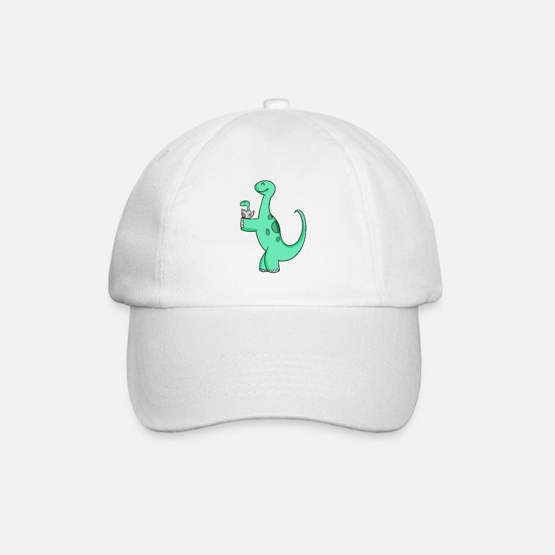 Dinosaure avec bébé dinosaure - Casquette classique - blanc/blanc