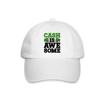 Cash Is Awesome 5 - Baseball Cap - white/white - Front