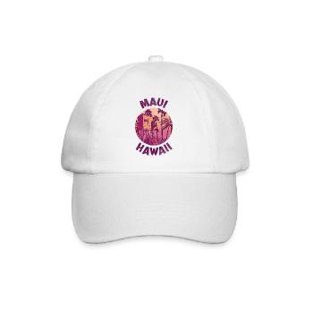 Retro Art of Maui Hawaii Surfing for 70s - Baseball Cap - white/white - Front