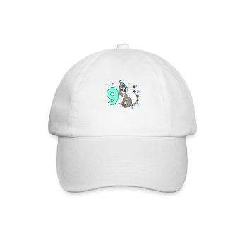 With lemur - Children's birthday 9 years - Baseball Cap - white/white - Front