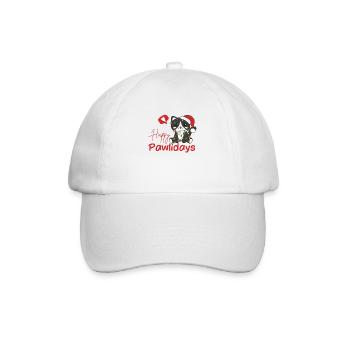 Cat Christmas Cute Cats Happy Pawlidays - Baseball Cap - white/white - Front
