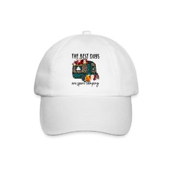 The Best Days Are Spent Camping - Baseball Cap - white/white - Front