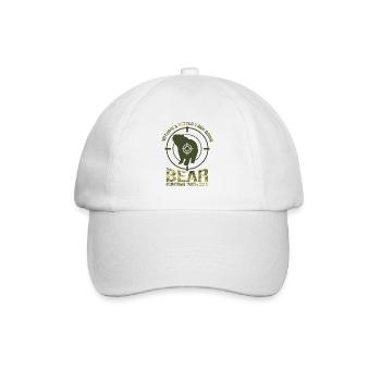 Hunting With Dad Bear Hunting Shooting Sport - Baseball Cap - white/white - Front