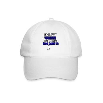 I'm not procrastinating I'm doing side quests - Baseball Cap - white/white - Front