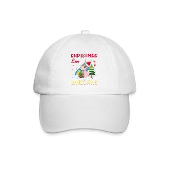 Einhorn Pferde Reitern Weihnachen Liebe Reiten - Baseballkappe - Weiß/Weiß - Vorne