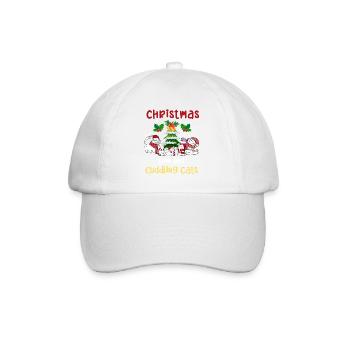 Câlin Chat Animal Amour Noël, Amour Chats - Casquette classique - blanc/blanc - Devant