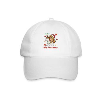 Licorne de Noël Castor Joyeux Noël Licorne - Casquette classique - blanc/blanc - Devant