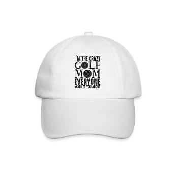 Golfspieler Golfer Golfschläger Golfen Golf Mutter - Baseballkappe - Weiß/Weiß - Vorne