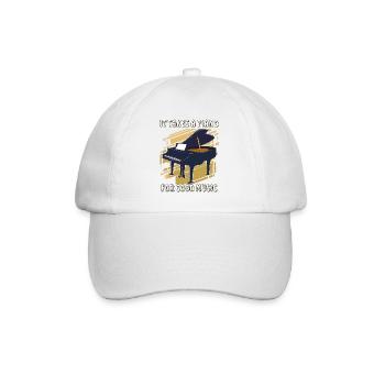 IT TAKES A PIANO - Baseballkappe - Weiß/Weiß - Vorne