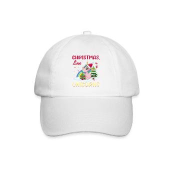 Einhorn Pferde Reitern Weihnachen Liebe Reiten - Baseballkappe - Weiß/Weiß - Vorne