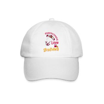 Skydive Skydive Christmas Love and Skydiving - Baseball Cap - white/white - Front