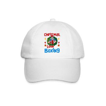 Christmas Love Boxing Boxer Weihnachtsgeschenk - Baseballkappe - Weiß/Weiß - Vorne