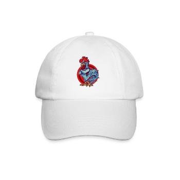 Rooster Hahn - Baseball Cap - white/white - Front