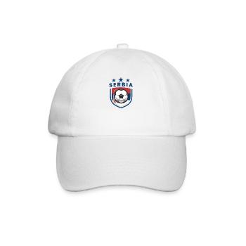 Serbia National Soccer Team Football Flag - Baseball Cap - white/white - Front
