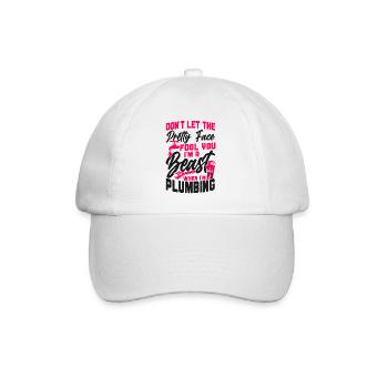 Plombier de plomberie femme Ne laissez pas - Casquette classique - blanc/blanc - Devant