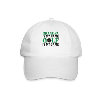 Golfer Opa Golfen Golf Sport Golfclub Rentner - Baseballkappe - Weiß/Weiß - Vorne