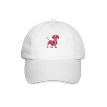 Heart Dog Lovers Dachshund Puppy Saint-Valentin - Casquette classique - blanc/blanc - Devant
