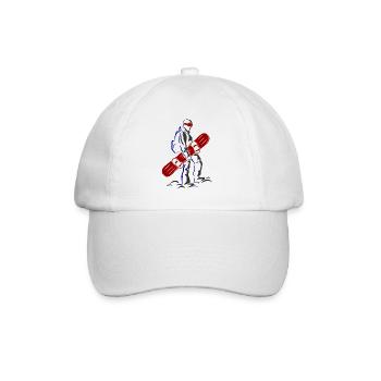 Snowboard Spruch für Snowboarder - Baseballkappe - Weiß/Weiß - Vorne