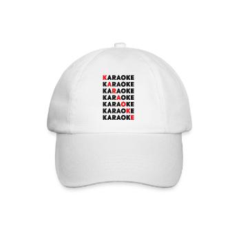 Karaoke Singer Karaoke - Baseballkappe - Weiß/Weiß - Vorne