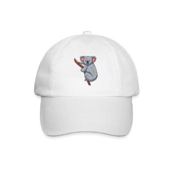 Climbing Koala - Baseball Cap - white/white - Front