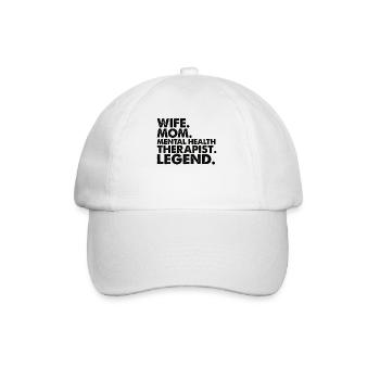 Mama Ehefrau Psychotherapeutin Beruf Geschenk - Baseballkappe - Weiß/Weiß - Vorne