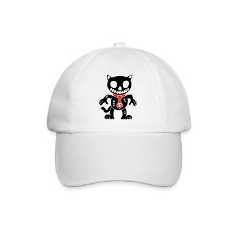 Chat noir poupée vaudou - Casquette classique - blanc/blanc - Devant