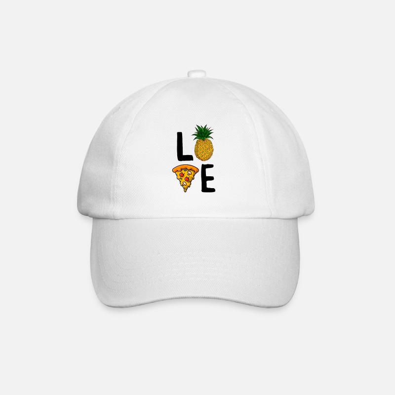 Drôle d’Pineapple Pizza Lovers Mignon Amour Hawaïen - Casquette classique - blanc/blanc