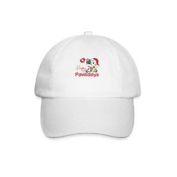 Cat Christmas Cute Cats Happy Pawlidays - Baseball Cap - white/white - Front