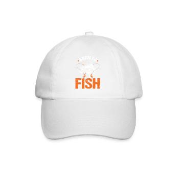 Angler outfit for fishing and fishing, fish - Baseball Cap - white/white - Front