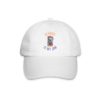 Reading is my jam cool art for - Baseball Cap - white/white - Front