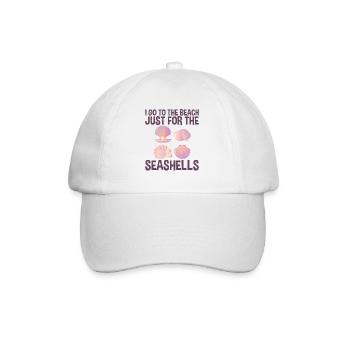 Go to Beach Sea Shell Collecting Shells - Baseball Cap - white/white - Front