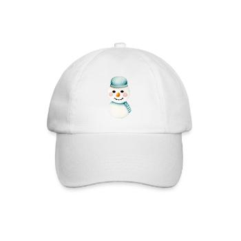 Retro Snowman Head - Baseball Cap - white/white - Front
