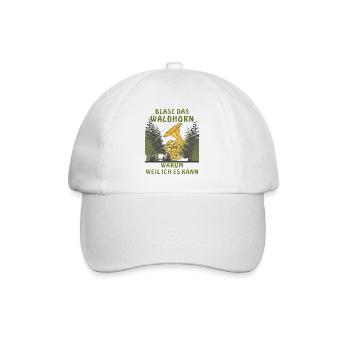 BLASE DAS WALDHORN WEIL ICH ES KANN - Baseballkappe - Weiß/Weiß - Vorne