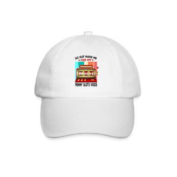Casino Gambling Slot Machine à sous Jeu de cartes - Casquette classique - blanc/blanc - Devant