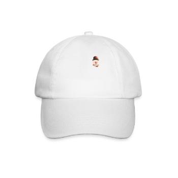 Snowman Face Retro Winter Chest Pocket - Baseball Cap - white/white - Front