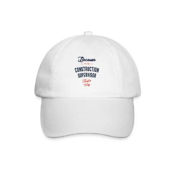 Construction Supervisor Job Occupation - Baseball Cap - white/white - Front