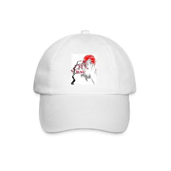 Haruno Japanese Cherry Blossom Illustration Japan - Baseball Cap - white/white - Front
