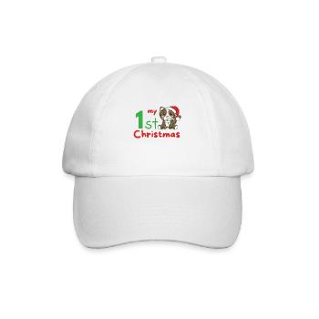 Chat de Noël Chats mon 1er Noël - Casquette classique - blanc/blanc - Devant