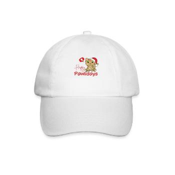 Cat Christmas Cute Cats Happy Pawlidays - Baseball Cap - white/white - Front