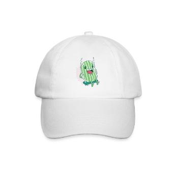 Happy Watermelon Swings On A Swing Funny Gift - Baseball Cap - white/white - Front