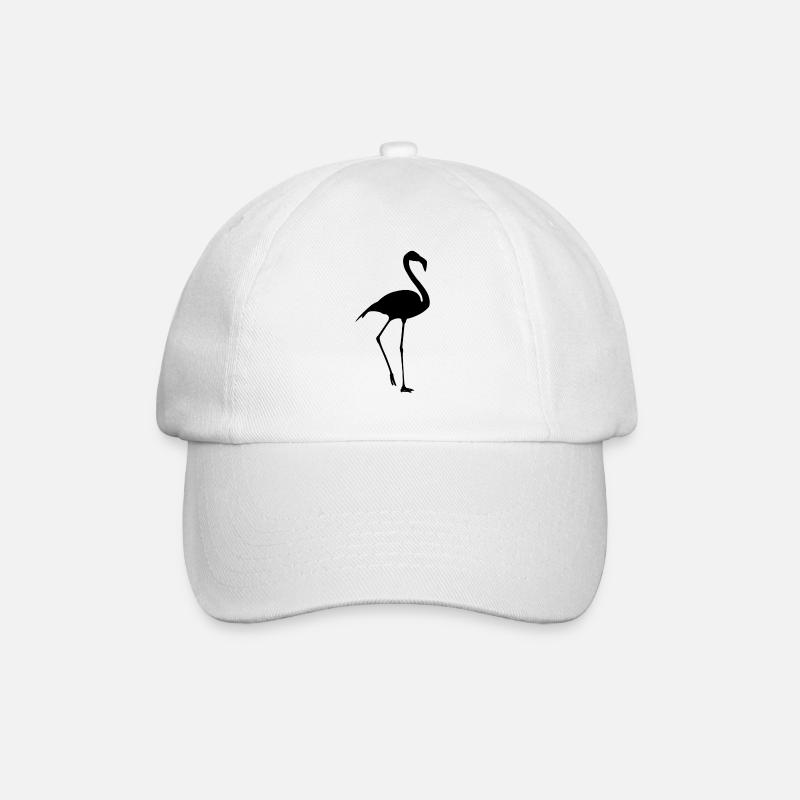 Flamingo - Baseballkappe - Weiß/Weiß