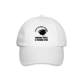 Eishockey Geschenk Eishockeyteam Wintersport - Baseballkappe - Weiß/Weiß - Vorne