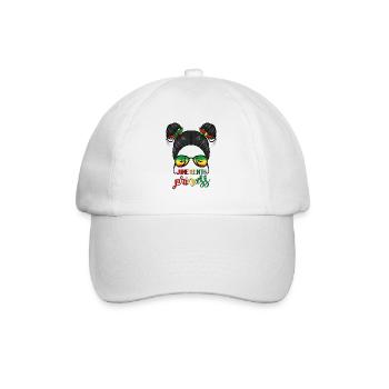 Juneteenth Princess Messy Bun Girl's JuneteenthM - Baseball Cap - white/white - Front